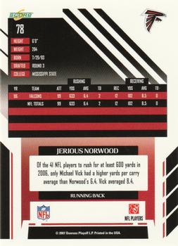 2007 Score #78 Jerious Norwood Back