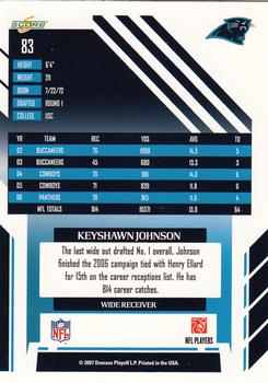 2007 Score #83 Keyshawn Johnson Back