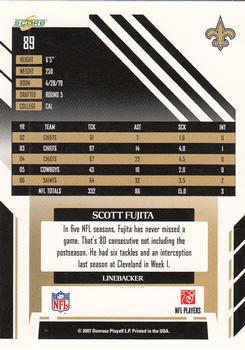 2007 Score #89 Scott Fujita Back