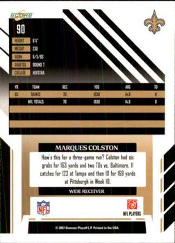 2007 Score #90 Marques Colston Back