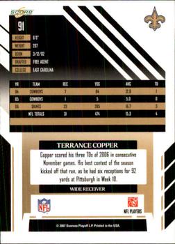 2007 Score #91 Terrance Copper Back