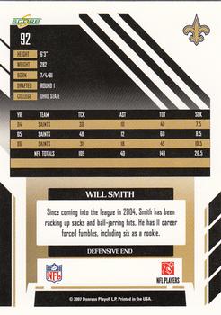 2007 Score #92 Will Smith Back