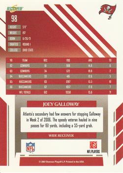 2007 Score #98 Joey Galloway Back