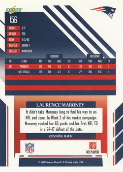 2007 Score #156 Laurence Maroney Back