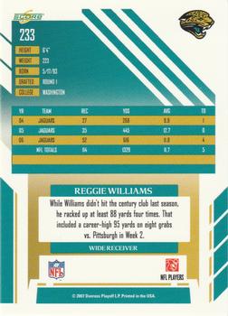 2007 Score #233 Reggie Williams Back