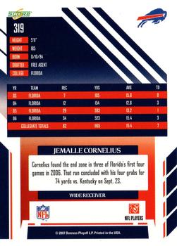2007 Score #319 Jemalle Cornelius Back