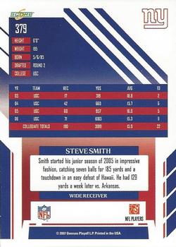 2007 Score #379 Steve Smith Back