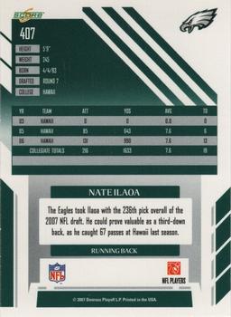 2007 Score #407 Nate Ilaoa Back