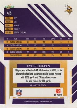 2007 Score #413 Tyler Thigpen Back