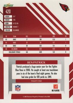 2007 Score #420 Ben Patrick Back