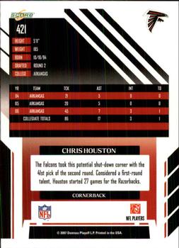 2007 Score #421 Chris Houston Back