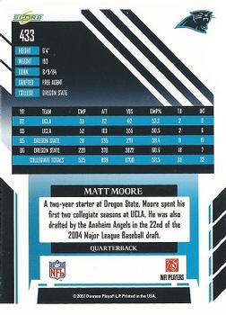 2007 Score #433 Matt Moore Back