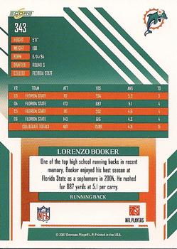 2007 Score #343 Lorenzo Booker Back