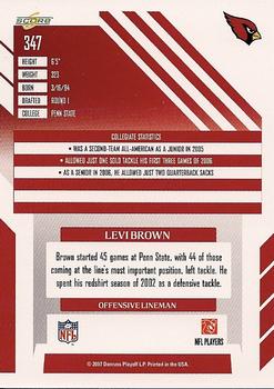 2007 Score #347 Levi Brown Back