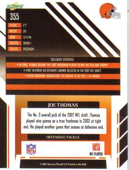 2007 Score #355 Joe Thomas Back