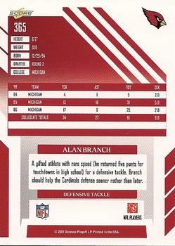 2007 Score #365 Alan Branch Back