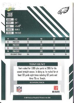 2007 Score #369 Tony Hunt Back