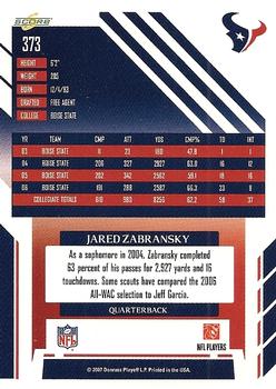 2007 Score #373 Jared Zabransky Back