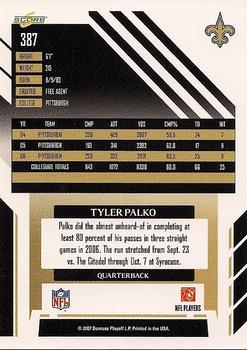 2007 Score #387 Tyler Palko Back