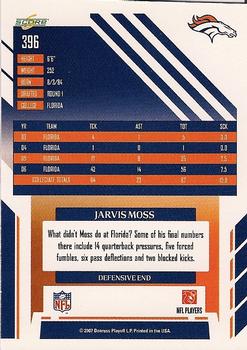 2007 Score #396 Jarvis Moss Back