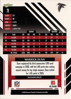 2007 Score #71 Warrick Dunn Back