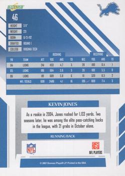 2007 Score Select #46 Kevin Jones Back