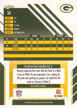2007 Score Select #54 Vernand Morency Back