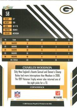 2007 Score Select #58 Charles Woodson Back