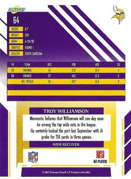 2007 Score Select #64 Troy Williamson Back
