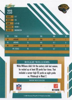 2007 Score Select #233 Reggie Williams Back