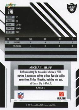 2007 Score Select #276 Michael Huff Back