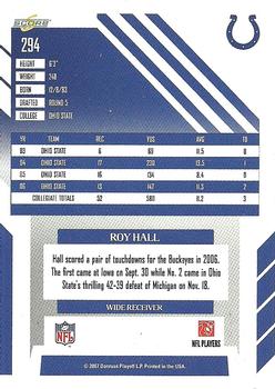 2007 Score Select #294 Roy Hall Back