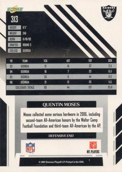 2007 Score Select #313 Quentin Moses Back