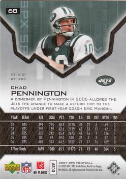 2007 SPx #68 Chad Pennington Back