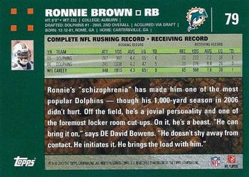 2007 Topps #79 Ronnie Brown Back