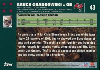 2007 Topps #43 Bruce Gradkowski Back