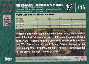 2007 Topps #116 Michael Jenkins Back