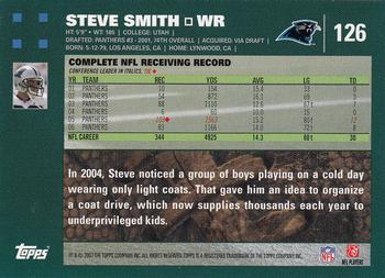 2007 Topps #126 Steve Smith Back