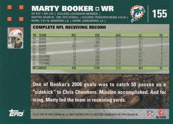 2007 Topps #155 Marty Booker Back