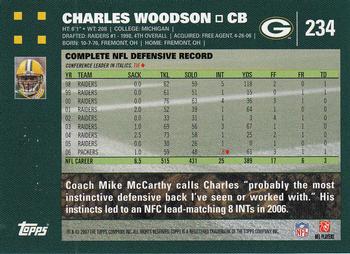 2007 Topps #234 Charles Woodson Back