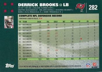 2007 Topps #282 Derrick Brooks Back