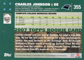 2007 Topps #355 Charles Johnson Back