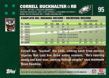2007 Topps #95 Correll Buckhalter Back