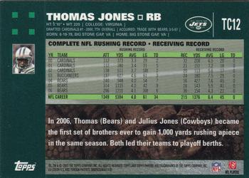 2007 Topps Chrome #TC12 Thomas Jones Back