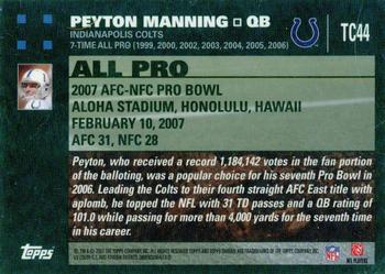 2007 Topps Chrome #TC44 Peyton Manning Back