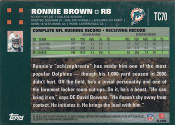 2007 Topps Chrome #TC70 Ronnie Brown Back