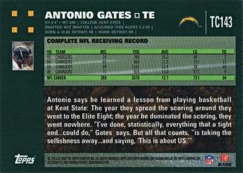 2007 Topps Chrome #TC143 Antonio Gates Back