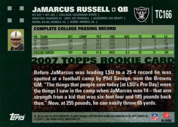 2007 Topps Chrome #TC166 JaMarcus Russell Back