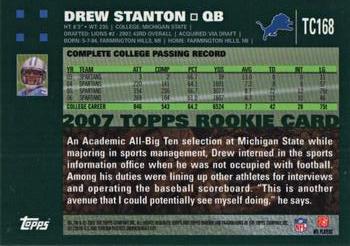2007 Topps Chrome #TC168 Drew Stanton Back