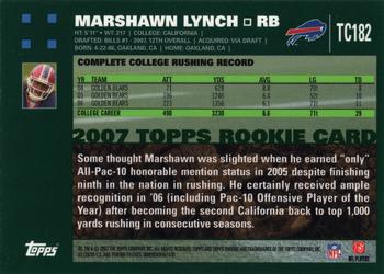 2007 Topps Chrome #TC182 Marshawn Lynch Back